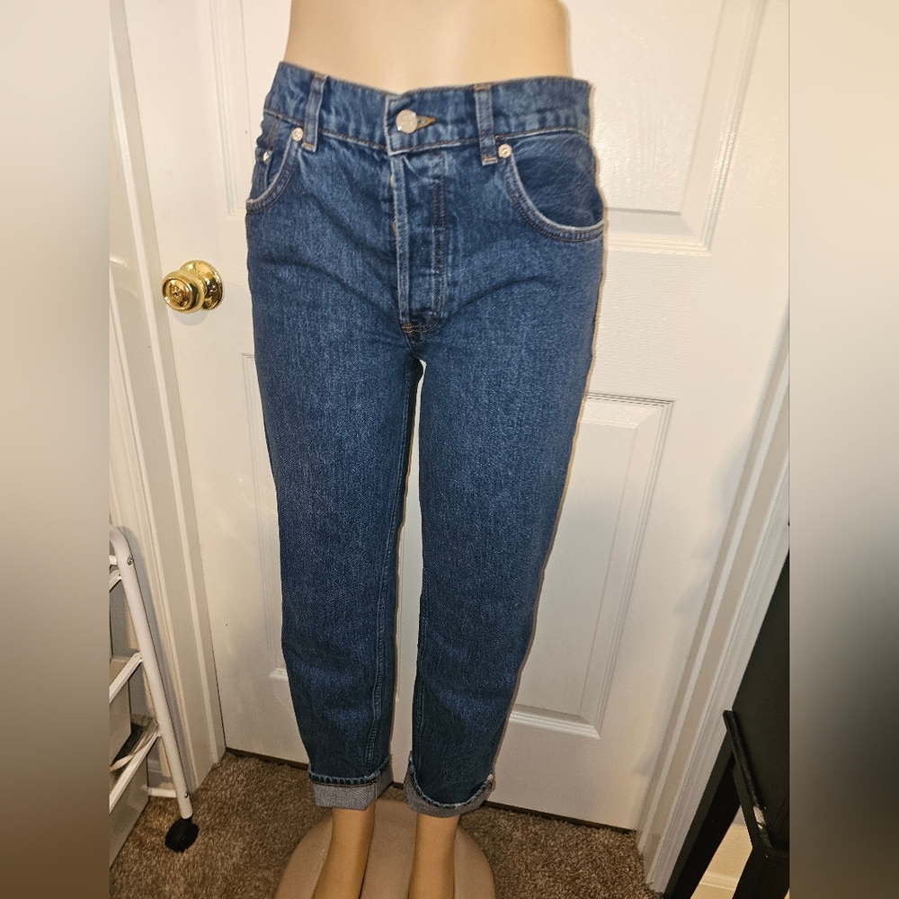Anine Bing Dark Blue Cropped Jeans